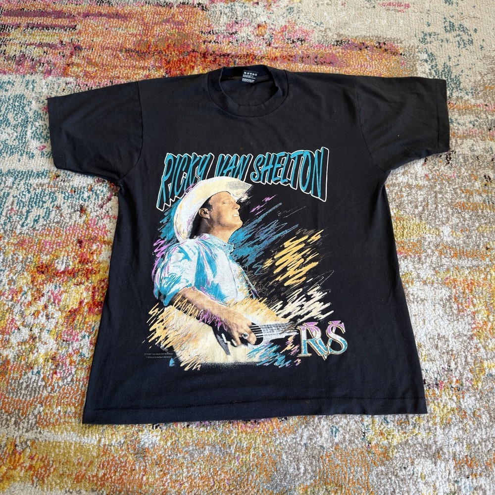 Vintage Country Music Ricky Van Shelton Shirt XL 1992 Tour Single Stitch Tee